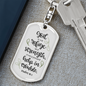 God Is Our Refuge Christian Keychain Stainless Steel or 18k Gold Dog Tag Keyring-Express Your Love Gifts