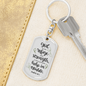 God Is Our Refuge Christian Keychain Stainless Steel or 18k Gold Dog Tag Keyring-Express Your Love Gifts