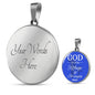 God Is Our Refuge Psalm 46:1 Circle Necklace Stainless Steel or 18k Gold 18-22"-Express Your Love Gifts