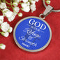 God Is Our Refuge Psalm 46:1 Circle Necklace Stainless Steel or 18k Gold 18-22"-Express Your Love Gifts