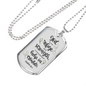 God Is Our Refuge Psalm 46:1 Necklace Stainless Steel or 18k Gold Dog Tag 24" Chain-Express Your Love Gifts