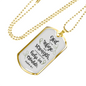 God Is Our Refuge Psalm 46:1 Necklace Stainless Steel or 18k Gold Dog Tag 24" Chain-Express Your Love Gifts