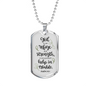 God Is Our Refuge Psalm 46:1 Necklace Stainless Steel or 18k Gold Dog Tag 24" Chain-Express Your Love Gifts