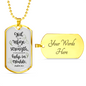 God Is Our Refuge Psalm 46:1 Necklace Stainless Steel or 18k Gold Dog Tag 24" Chain-Express Your Love Gifts