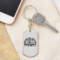 God Is Patient Christian Keychain Stainless Steel or 18k Gold Dog Tag Keyring-Express Your Love Gifts