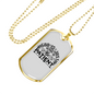 God Is Patient Necklace Stainless Steel or 18k Gold Dog Tag 24" Chain-Express Your Love Gifts