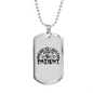 God Is Patient Necklace Stainless Steel or 18k Gold Dog Tag 24" Chain-Express Your Love Gifts