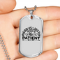 God Is Patient Necklace Stainless Steel or 18k Gold Dog Tag 24" Chain-Express Your Love Gifts
