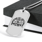 God Is Patient Necklace Stainless Steel or 18k Gold Dog Tag 24" Chain-Express Your Love Gifts