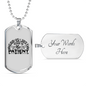 God Is Patient Necklace Stainless Steel or 18k Gold Dog Tag 24" Chain-Express Your Love Gifts