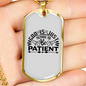 God Is Patient Necklace Stainless Steel or 18k Gold Dog Tag 24" Chain-Express Your Love Gifts