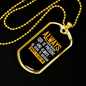 God Is Present Necklace Stainless Steel or 18k Gold Dog Tag 24" Chain-Express Your Love Gifts