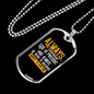 God Is Present Necklace Stainless Steel or 18k Gold Dog Tag 24" Chain-Express Your Love Gifts