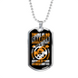 God Is The Author Necklace Stainless Steel or 18k Gold Dog Tag 24" Chain-Express Your Love Gifts