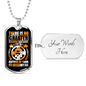 God Is The Author Necklace Stainless Steel or 18k Gold Dog Tag 24" Chain-Express Your Love Gifts