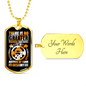 God Is The Author Necklace Stainless Steel or 18k Gold Dog Tag 24" Chain-Express Your Love Gifts