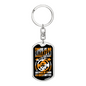 God Is The Author Of Your Destiny Keychain Stainless Steel or 18k Gold Dog Tag Keyring-Express Your Love Gifts