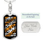 God Is The Author Of Your Destiny Keychain Stainless Steel or 18k Gold Dog Tag Keyring-Express Your Love Gifts