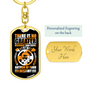 God Is The Author Of Your Destiny Keychain Stainless Steel or 18k Gold Dog Tag Keyring-Express Your Love Gifts