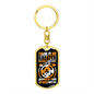 God Is The Author Of Your Destiny Keychain Stainless Steel or 18k Gold Dog Tag Keyring-Express Your Love Gifts