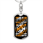 God Is The Author Of Your Destiny Keychain Stainless Steel or 18k Gold Dog Tag Keyring-Express Your Love Gifts