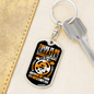 God Is The Author Of Your Destiny Keychain Stainless Steel or 18k Gold Dog Tag Keyring-Express Your Love Gifts