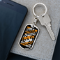 God Is The Author Of Your Destiny Keychain Stainless Steel or 18k Gold Dog Tag Keyring-Express Your Love Gifts