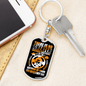 God Is The Author Of Your Destiny Keychain Stainless Steel or 18k Gold Dog Tag Keyring-Express Your Love Gifts