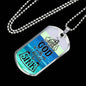 God Is With Me Refuse To Sink Necklace Stainless Steel or 18k Gold Dog Tag 24" Chain-Express Your Love Gifts