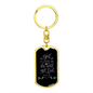 God Is Within Her Psalm 46:5 Keychain Stainless Steel or 18k Gold Dog Tag Keyring-Express Your Love Gifts