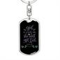 God Is Within Her Psalm 46:5 Keychain Stainless Steel or 18k Gold Dog Tag Keyring-Express Your Love Gifts