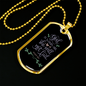 God Is Within Her Psalm 46:5 Necklace Stainless Steel or 18k Gold Dog Tag 24" Chain-Express Your Love Gifts