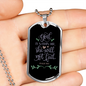 God Is Within Her Psalm 46:5 Necklace Stainless Steel or 18k Gold Dog Tag 24" Chain-Express Your Love Gifts