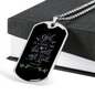 God Is Within Her Psalm 46:5 Necklace Stainless Steel or 18k Gold Dog Tag 24" Chain-Express Your Love Gifts