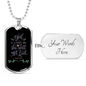 God Is Within Her Psalm 46:5 Necklace Stainless Steel or 18k Gold Dog Tag 24" Chain-Express Your Love Gifts