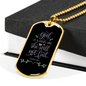 God Is Within Her Psalm 46:5 Necklace Stainless Steel or 18k Gold Dog Tag 24" Chain-Express Your Love Gifts