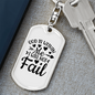 God Is Within Me Keychain Stainless Steel or 18k Gold Dog Tag Keyring-Express Your Love Gifts