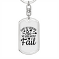 God Is Within Me Keychain Stainless Steel or 18k Gold Dog Tag Keyring-Express Your Love Gifts