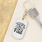 God Is Within Me Keychain Stainless Steel or 18k Gold Dog Tag Keyring-Express Your Love Gifts