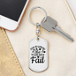 God Is Within Me Keychain Stainless Steel or 18k Gold Dog Tag Keyring-Express Your Love Gifts