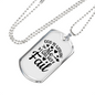God Is Within Me Necklace Stainless Steel or 18k Gold Dog Tag 24" Chain-Express Your Love Gifts