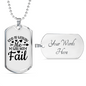 God Is Within Me Necklace Stainless Steel or 18k Gold Dog Tag 24" Chain-Express Your Love Gifts