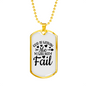 God Is Within Me Necklace Stainless Steel or 18k Gold Dog Tag 24" Chain-Express Your Love Gifts