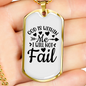God Is Within Me Necklace Stainless Steel or 18k Gold Dog Tag 24" Chain-Express Your Love Gifts