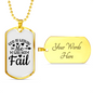 God Is Within Me Necklace Stainless Steel or 18k Gold Dog Tag 24" Chain-Express Your Love Gifts
