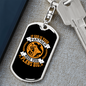 God Is Your Partner Keychain Stainless Steel or 18k Gold Dog Tag Keyring-Express Your Love Gifts