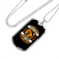 God Is Your Partner Necklace Stainless Steel or 18k Gold Dog Tag 24" Chain-Express Your Love Gifts
