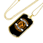 God Is Your Partner Necklace Stainless Steel or 18k Gold Dog Tag 24" Chain-Express Your Love Gifts