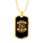 God Is Your Partner Necklace Stainless Steel or 18k Gold Dog Tag 24" Chain-Express Your Love Gifts