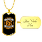 God Is Your Partner Necklace Stainless Steel or 18k Gold Dog Tag 24" Chain-Express Your Love Gifts